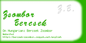 zsombor bercsek business card